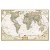 World Executive Atlantic Centred Standard Antique Laminated Wall Map