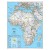 Africa Political Small National Geographic Laminated Wall Map