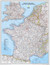 France/Belgium/Netherlands National Geographic Plain Wall Map