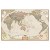 World Executive Pacific Centred Large Antique Laminated Wall Map